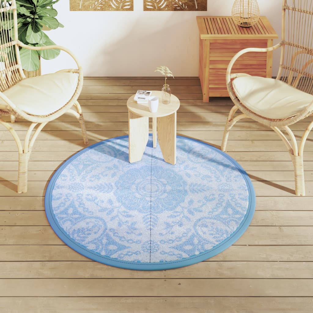 Vidaxl outside rug arakil Ø120 cm polypropene baby blue