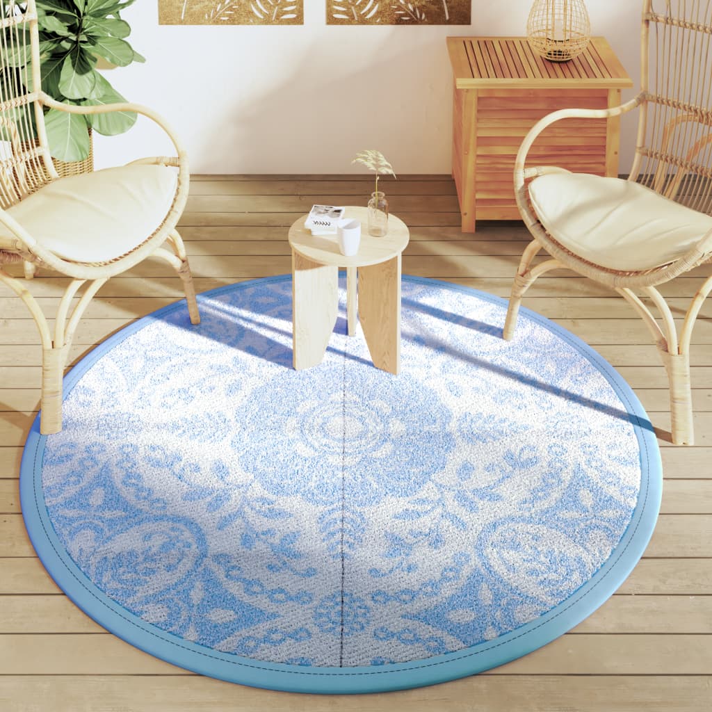 Vidaxl outside rug arakil Ø160 cm polypropene baby blue