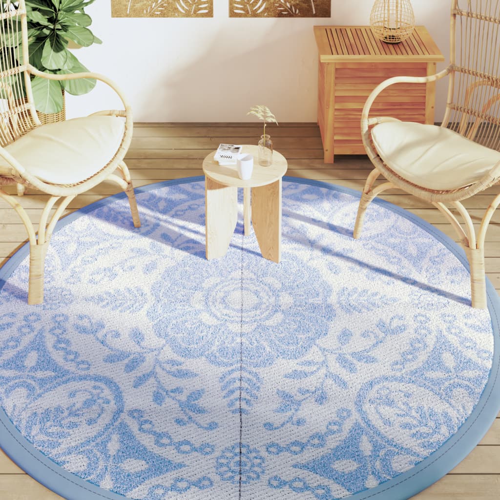 Vidaxl extérieur tapis arakil Ø200 cm en polypropène bébé bleu