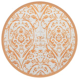 Vidaxl outdoor carpet arakil Ø200 cm polypropene orange and white