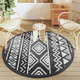 VidaXL outside rug arakil Ø160 cm polypropene black