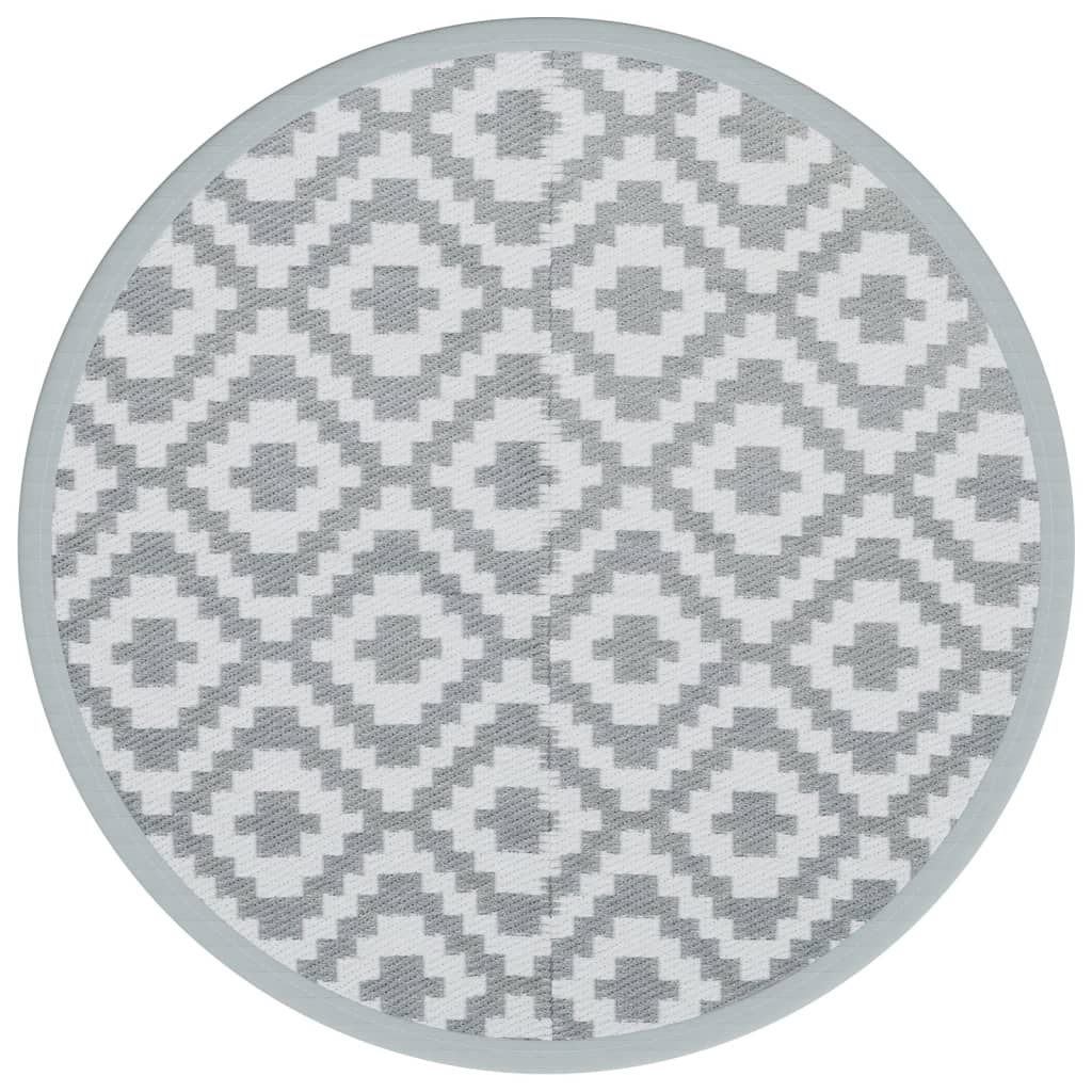 Vidaxl ausserhalb rug arakil Ø160 cm Polyprope Grey