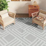 VidaXL outside rug arakil 190x290 cm pp gray