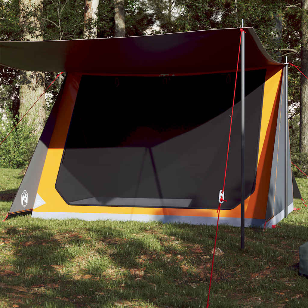 Vidaxl Tent de 2 personas impermeables grises y naranja