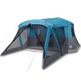 Vidaxl tent with awning 4-person waterproof blue