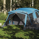 Vidaxl tent with awning 4-person waterproof blue