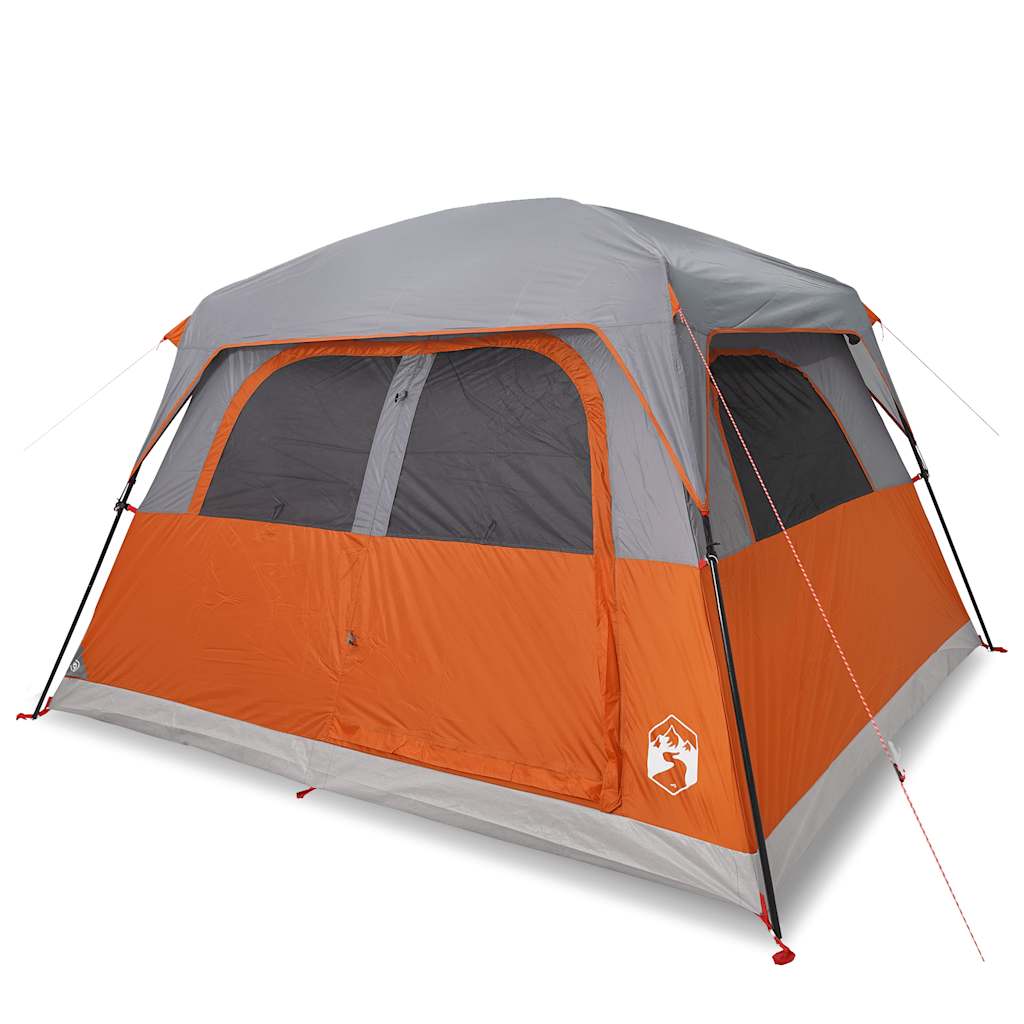 Vidaxl family 6-person waterproof gray and orange