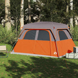 Vidaxl family 6-person waterproof gray and orange