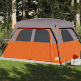 Vidaxl family 6-person waterproof gray and orange