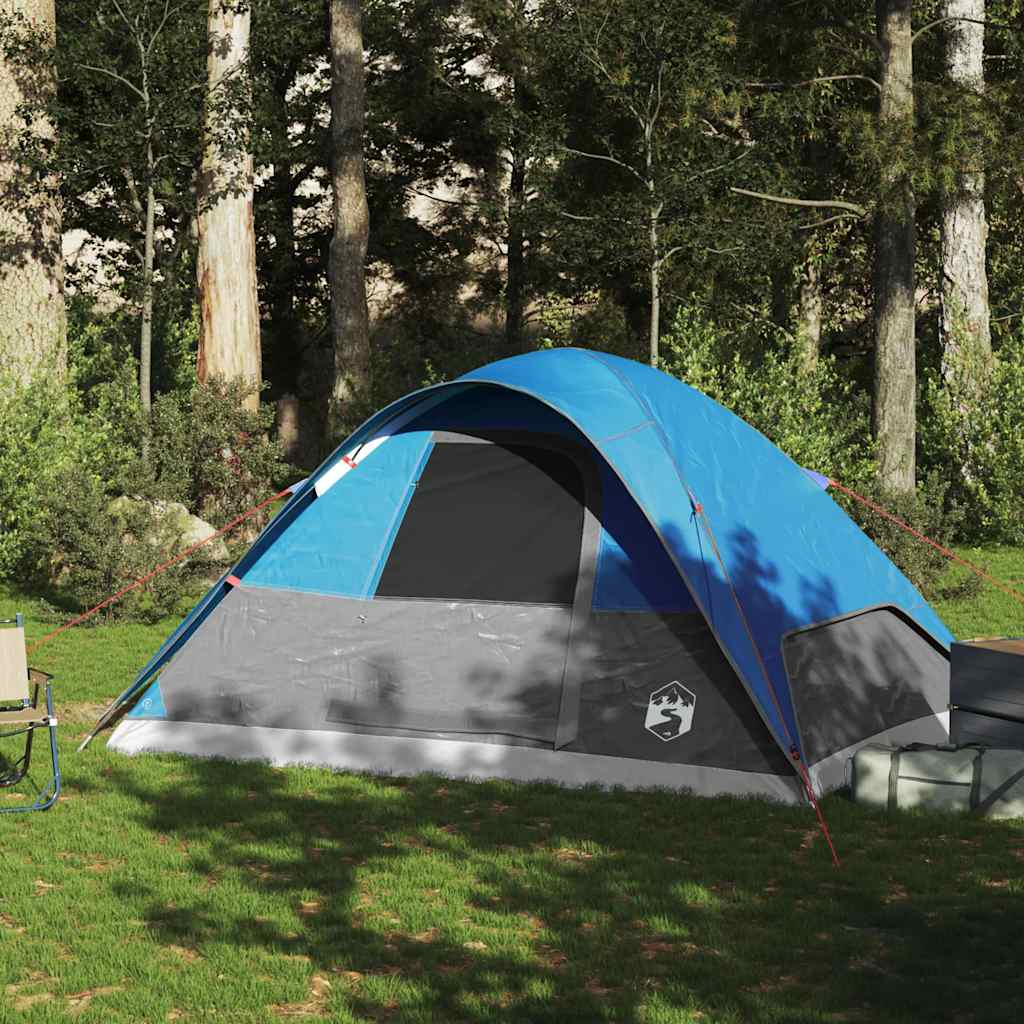 Vidaxl Dome Tent Blue impermeable de 6 personas