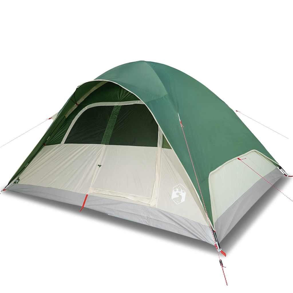 Vidaxl Dome Tenda a 6 persone impermeabile verde