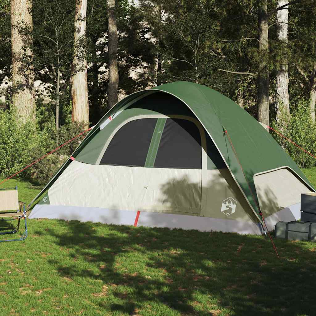 Vidaxl dome tente 6 personnes étanche verte