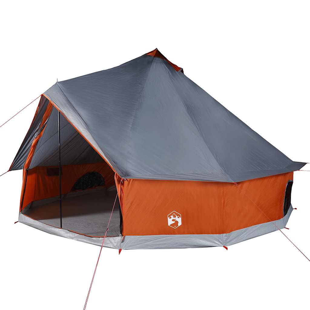 Vidaxl Tipitent for family 10-person waterproof gray and orange