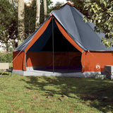 Vidaxl Tipitent for family 10-person waterproof gray and orange