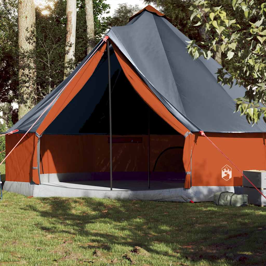 Vidaxl Tipitent for family 10-person waterproof gray and orange