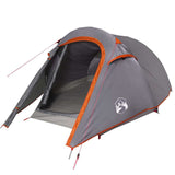 Vidaxl Tunnel tent 2-person waterproof gray and orange