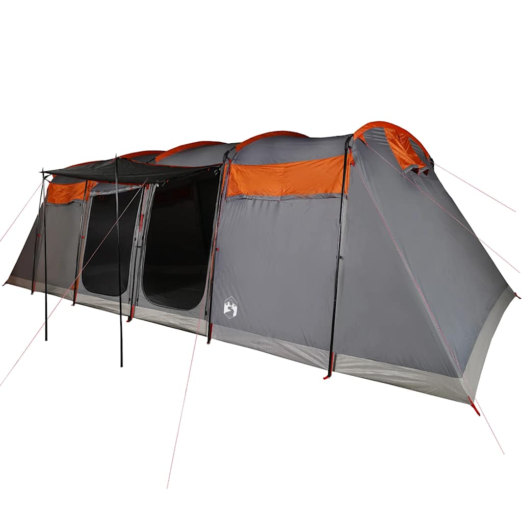 Vidaxl Tunnel Tent 8 Personne étanche gris et orange