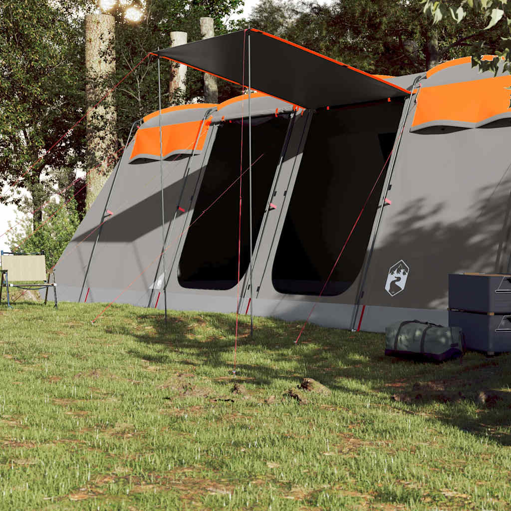 Vidaxl Tunnel Tent 8 Personne étanche gris et orange