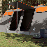 Vidaxl Tunnel Tent 8 Personne étanche gris et orange