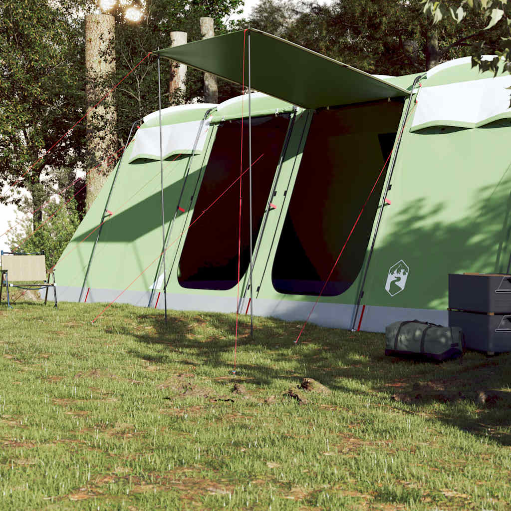 Vidaxl Tunnel Tent Green impermeabile di 10 persone