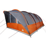 Vidaxl Tunn Tent 7-Persona impermeable gris y naranja