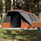 Vidaxl Tunn Tent 7-Persona impermeable gris y naranja