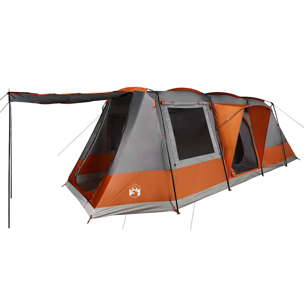 Vidaxl Tunnel Stan 4-Person Waterproof Grey and Orange