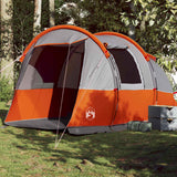 Vidaxl Tunnel Tent à 4 personnes étanche gris et orange