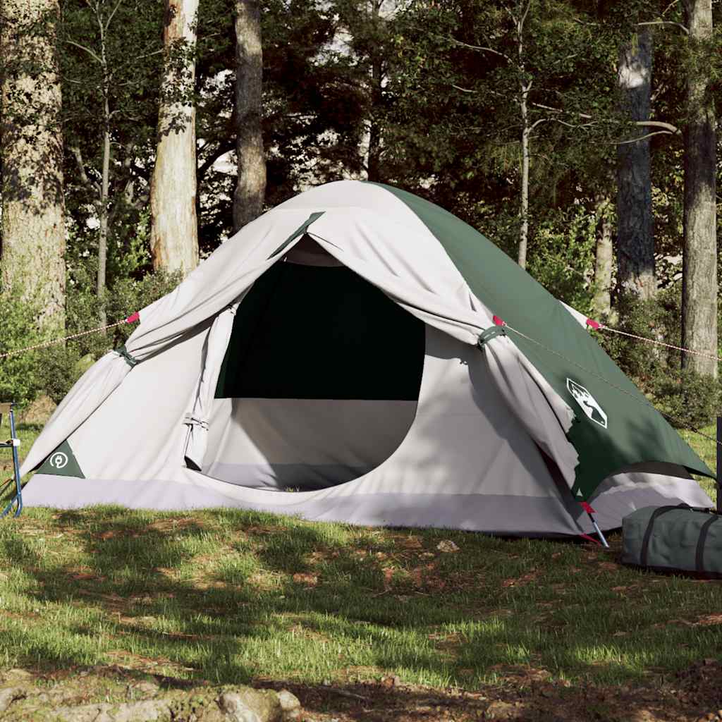 Vidaxl dome tente 4 personnes étanche verte