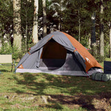 Vidaxl Dome Stan 4-Person Waterproof Grey and Orange