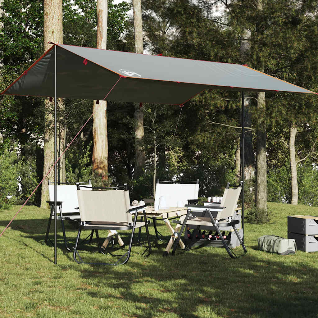 Vidaxl Camping -Baldachin wasserdicht 360x294 cm grau und orange