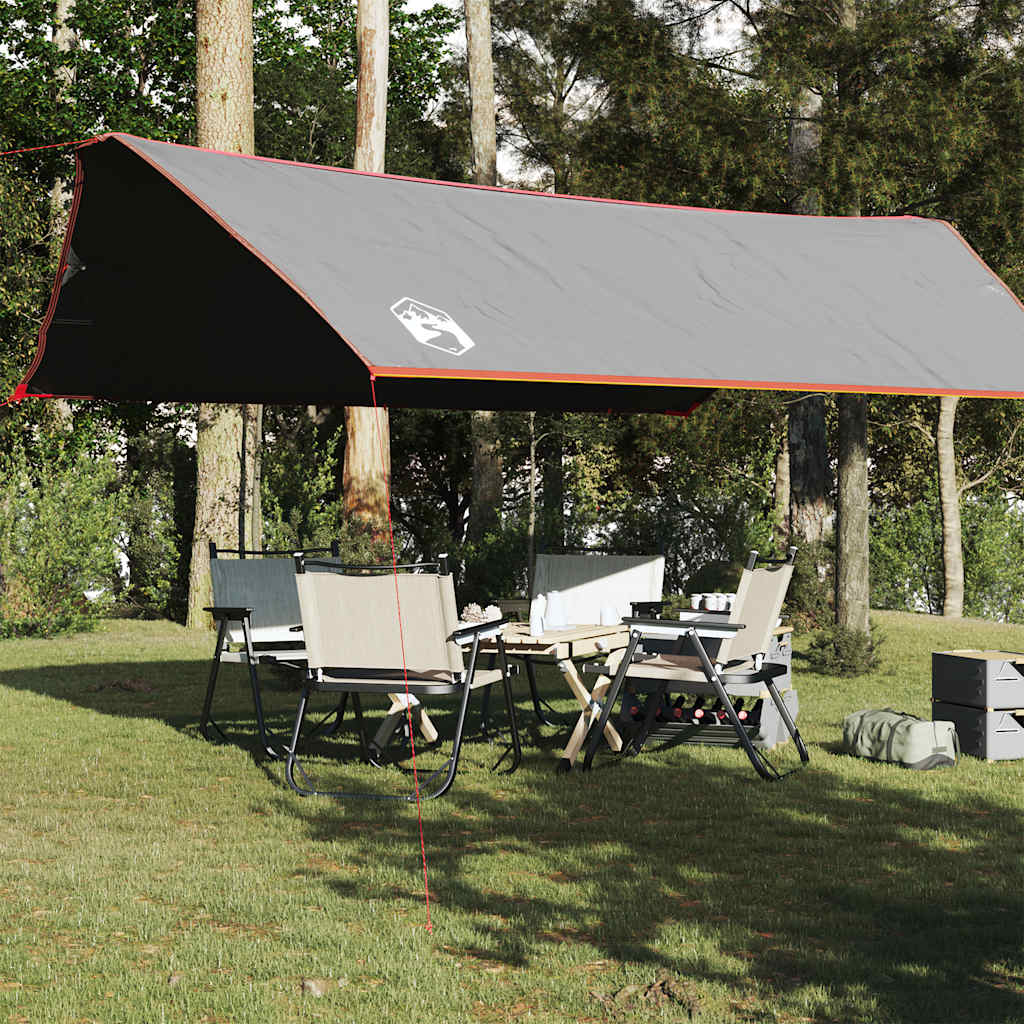 Vidaxl Camping Canvas wasserdicht 500x294 cm Grau und Orange