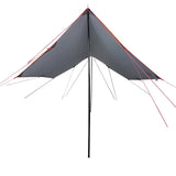 Vidaxl Camping Canvas étanche 460x305x210 cm gris et orange