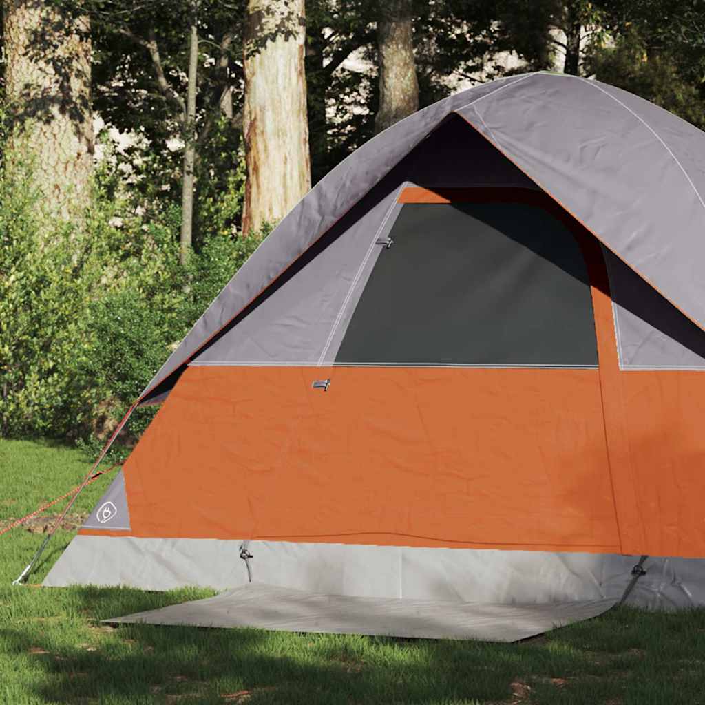 Vidaxl Dome Tent de 2 personas a prueba de agua y naranja