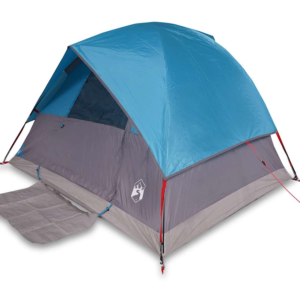 Vidaxl dome tente 3 personnes imperméables bleu