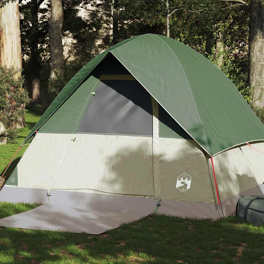 Vidaxl Dome Tent Green impermeabile per 4 persone