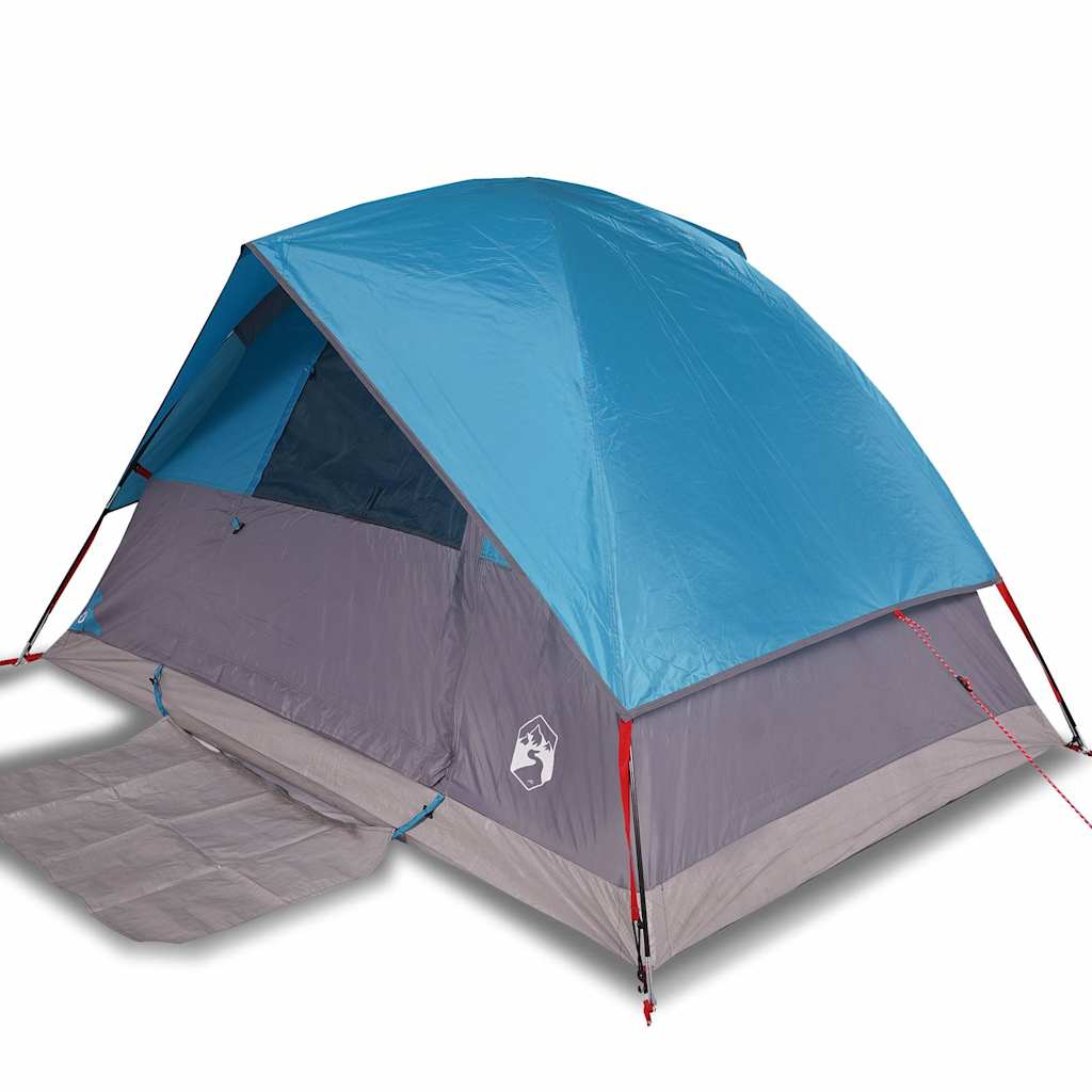 Vidaxl dome tente 4 personnes imperméables bleu