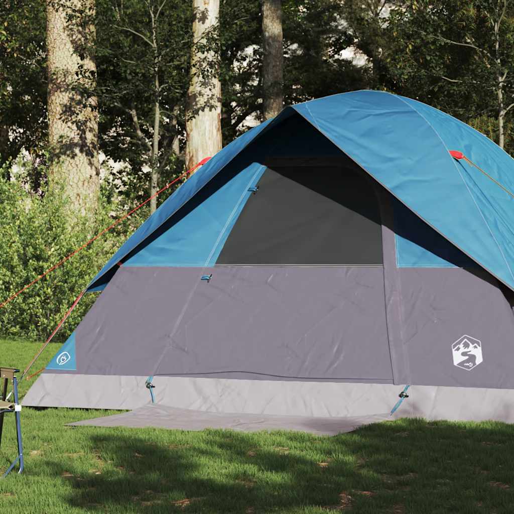 Vidaxl dome tente 6 personnes imperméables bleu