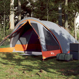 Vidaxl Tent à 4 personnes étanche gris et orange