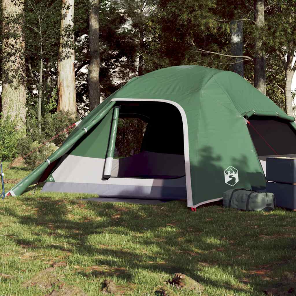 Vidaxl Dome Tent Green impermeabile per 4 persone