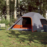 Vidaxl Dome Tent 4-Persona impermeable gris y naranja