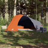 Vidaxl Dome Tent 4-Persona impermeable gris y naranja