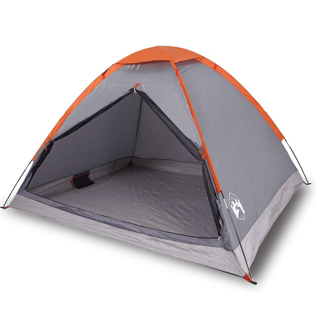 Vidaxl Dome Stan 2-Person Waterproof Grey and Orange