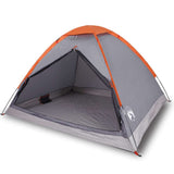 Vidaxl Dome Stan 2-Person Waterproof Grey and Orange