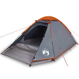 Vidaxl Dome Stan 2-Person Waterproof Grey and Orange