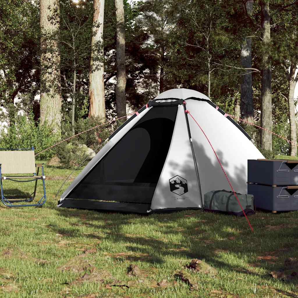 Vidaxl dome tente 4 personnes imperméables tissu damnant blanc