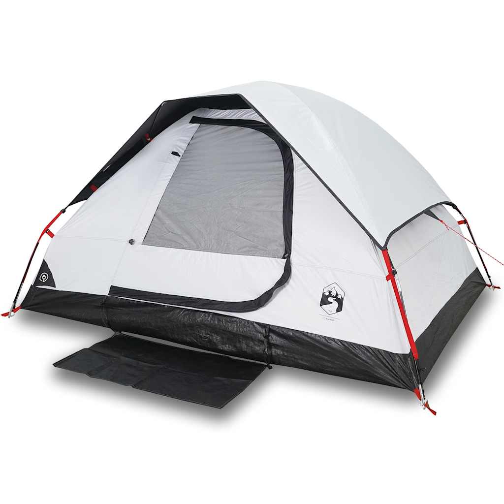 Vidaxl Dome Tent de 3 personas Imploading de tela blanca