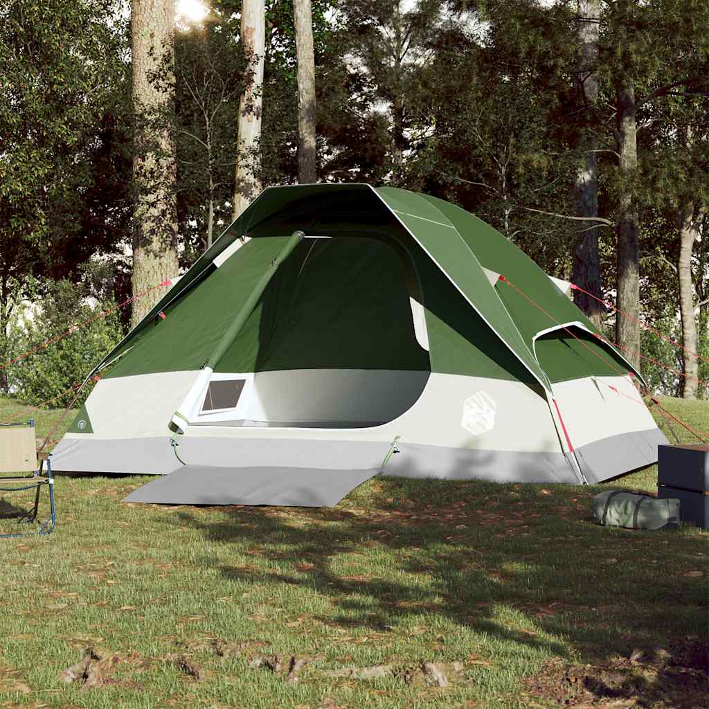 Vidaxl Dome Tent Green impermeabile per 4 persone