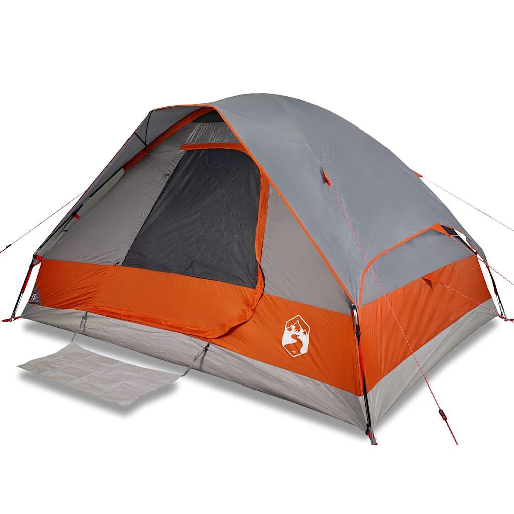 Vidaxl Dome Tenda Grey e arancione impermeabili per 6 persone