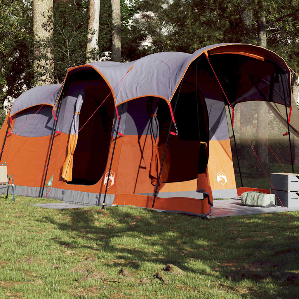 Vidaxl Tung Tent de 8 personas Impermeable y naranja